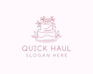 Wedding Floral Cake Logo