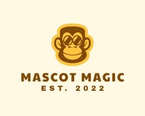 Monkey Sunglasses Mascot logo