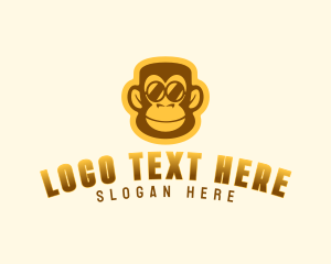 Monkey Sunglasses Mascot logo