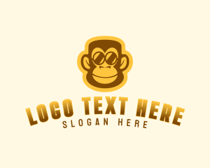 Monkey Sunglasses Mascot Logo