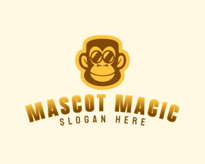 Monkey Sunglasses Mascot logo design