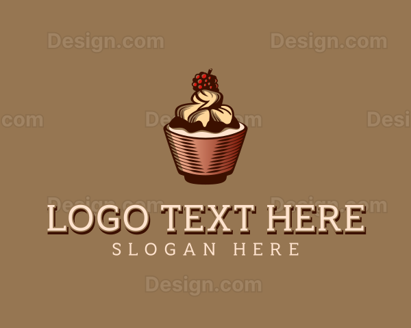 Cupcake Dessert Pastry Logo