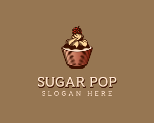 Cupcake Dessert Pastry logo design