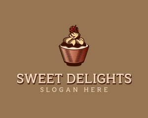 Cupcake Dessert Pastry logo design