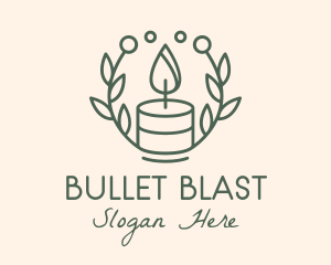 Botanical Flame Candle  logo design