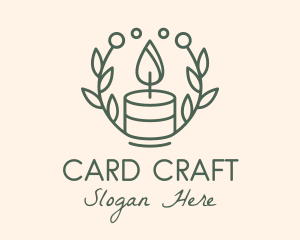 Botanical Flame Candle  logo design