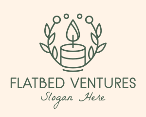 Botanical Flame Candle  logo design