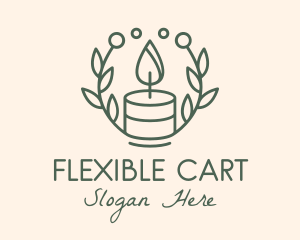 Botanical Flame Candle  logo design