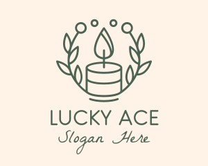 Botanical Flame Candle  logo design