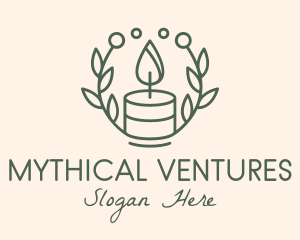 Botanical Flame Candle  logo design