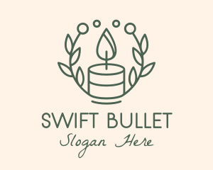 Botanical Flame Candle  logo design