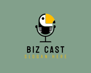 Toucan Bird Podcast logo design
