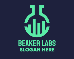 Teal Laboratory Flask logo