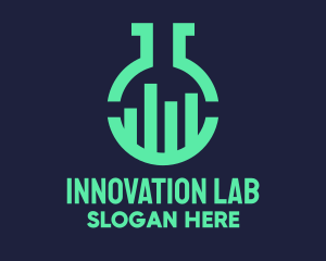 Teal Laboratory Flask logo