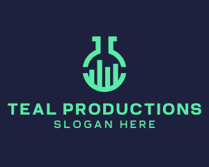 Teal Laboratory Flask logo