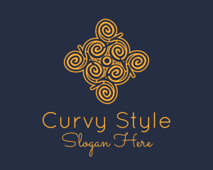Golden Curvy Pattern logo