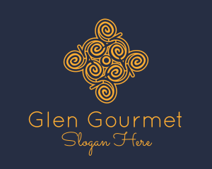 Golden Curvy Pattern logo