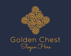 Golden Curvy Pattern logo design