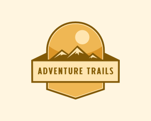 Mountain Trekking Adventure logo design