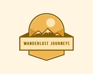 Mountain Trekking Adventure logo design