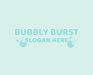 Laundry Washer Bubbles logo design