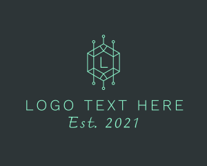 Circuit Hexagon Geometric logo