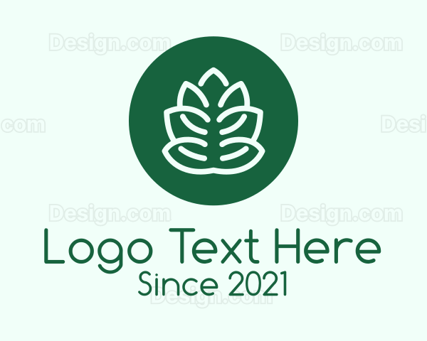 Circle Green Plant Logo