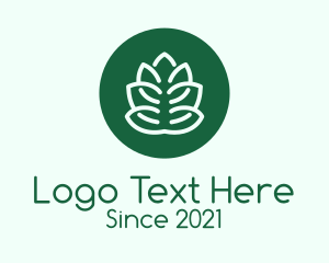 Circle Green Plant  logo