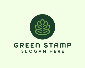 Circle Green Plant  logo design