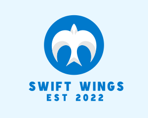 Swallow Bird Animal logo design