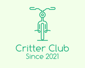 Green Bicycle Outline logo design