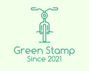 Green Bicycle Outline logo design