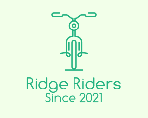 Green Bicycle Outline logo design