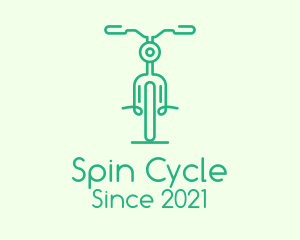 Green Bicycle Outline logo design