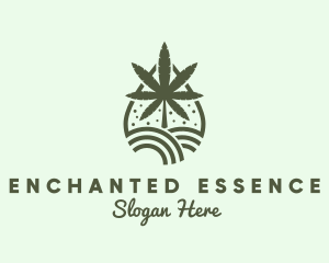 Marijuana Plant Farm Extract logo design