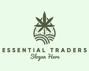 Marijuana Plant Farm Extract logo design