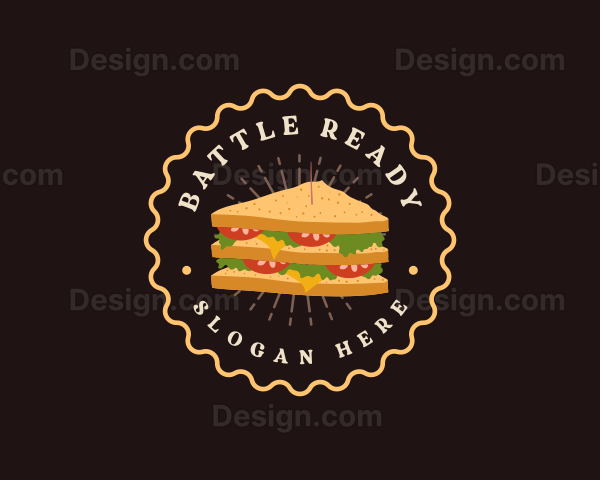 Vegetable Sandwich Snack Logo