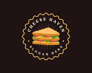 Vegetable Sandwich Snack logo design