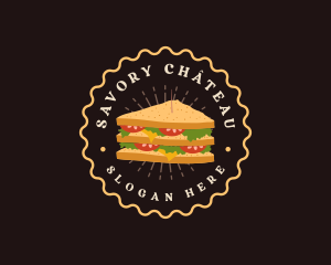 Vegetable Sandwich Snack logo design