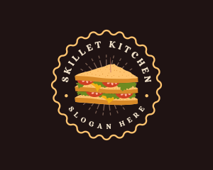 Vegetable Sandwich Snack logo design