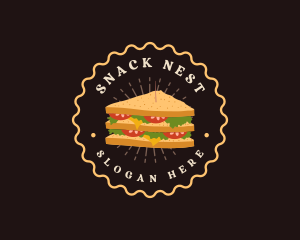 Vegetable Sandwich Snack logo design