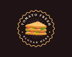 Vegetable Sandwich Snack logo design