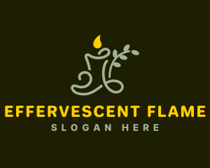 Ritual Candle Flame logo design