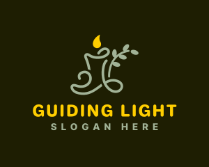 Ritual Candle Flame logo design