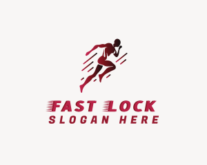 Fast Running Athlete logo design