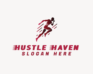 Fast Running Athlete logo design