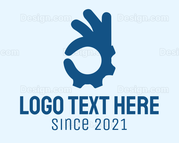 Blue Hand Gesture Logo