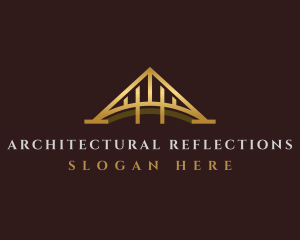 Arch Bridge Architecture Letter A logo design