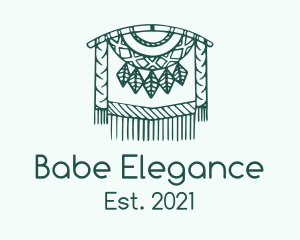 Green Macrame Decoration  logo design