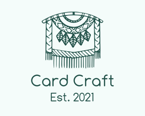 Green Macrame Decoration  logo design